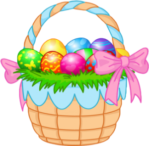 a basket of easter eggs